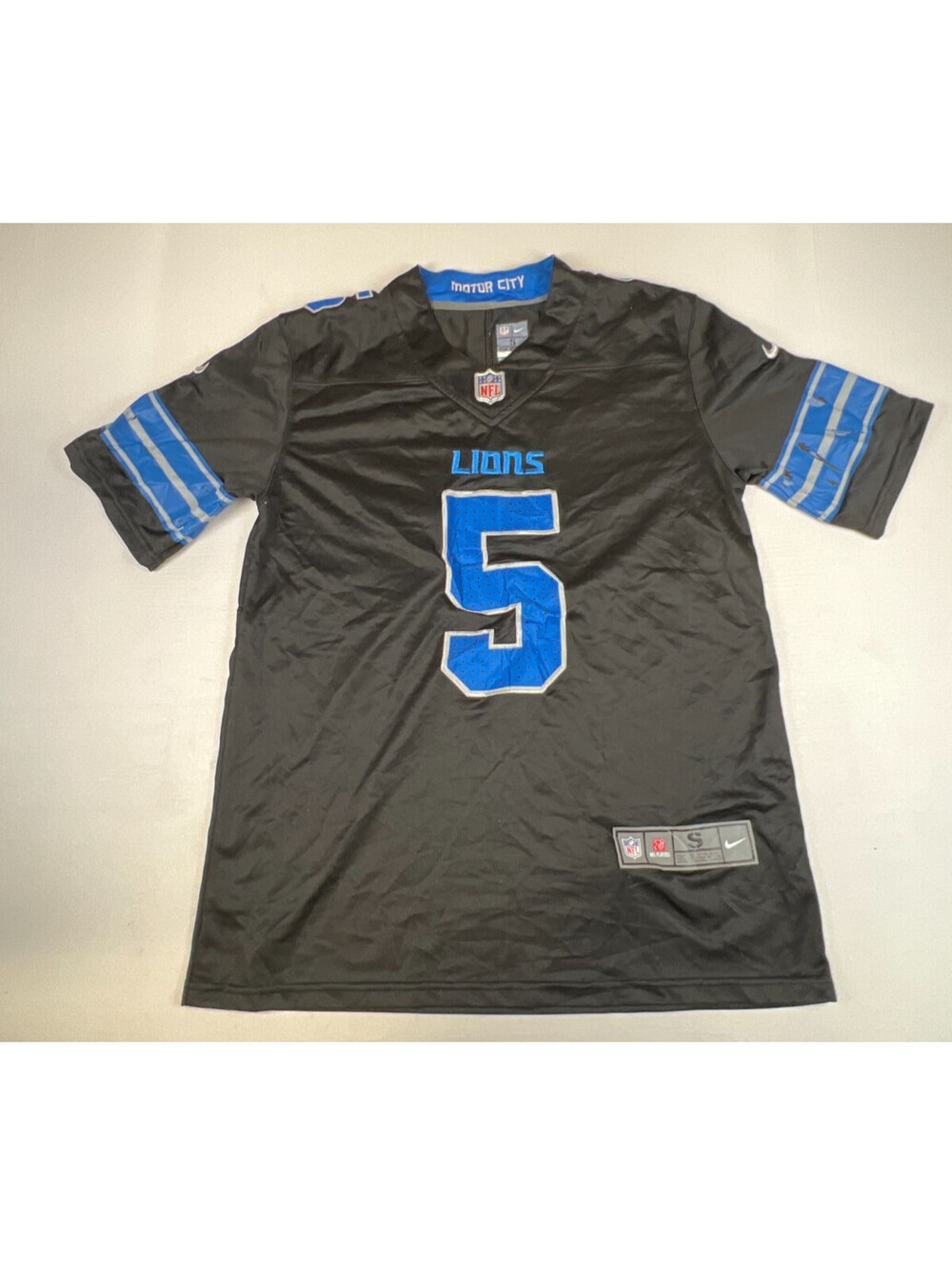 Nike NFL Men S Jersey Black Detroit Lions David Montgomery 5 On Field